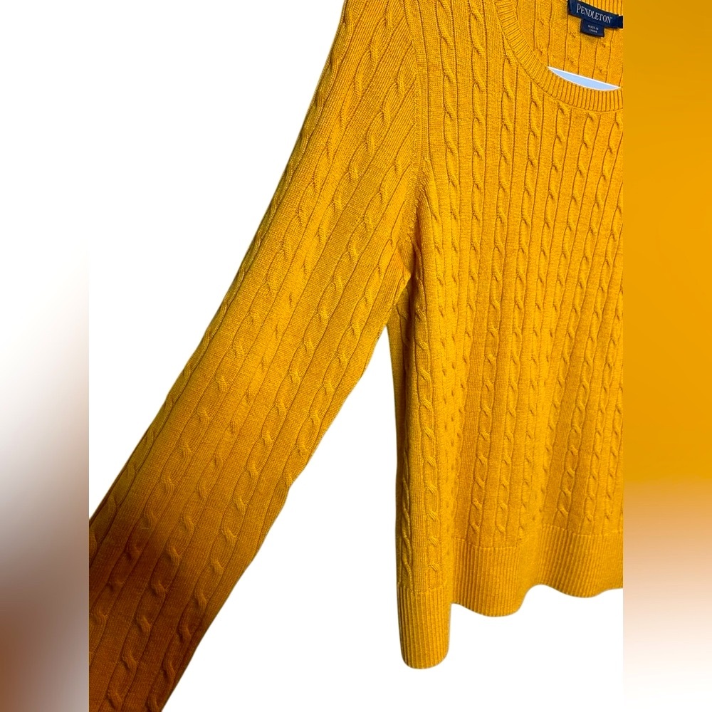 Pendleton Merino Wool Soft Cable Knit Sweater Sma… - image 5